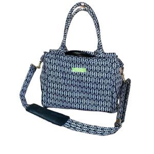 Jujube Be Classy spacious diaper bag tote for travel with black and white design